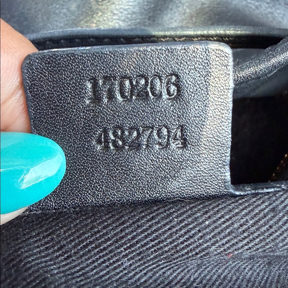 Gucci Black Leather Drawstring Hobo with Braided Handles - Picture 7 of 10